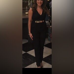 Vintage Marciano Black Jumpsuit with Gold Details